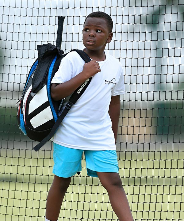 junior competitor waiting for his turn