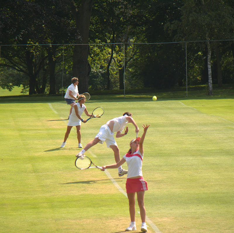 Tennis in action